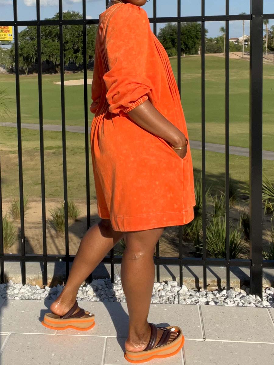 Pockets V Neck Pleated Romper