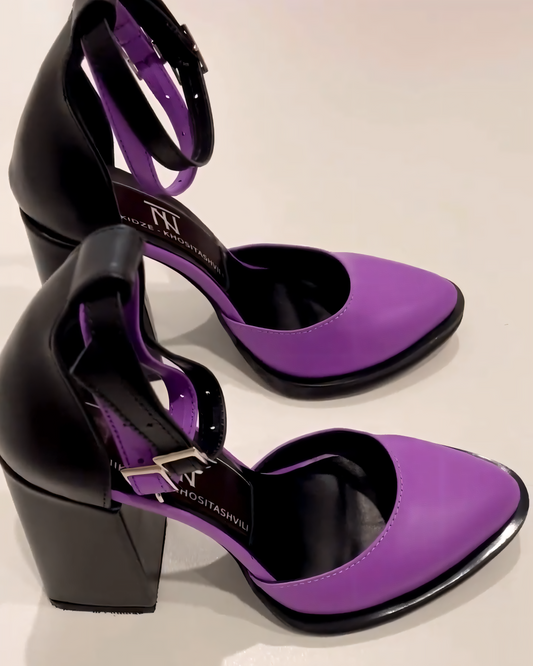 Modern Contrast Heels