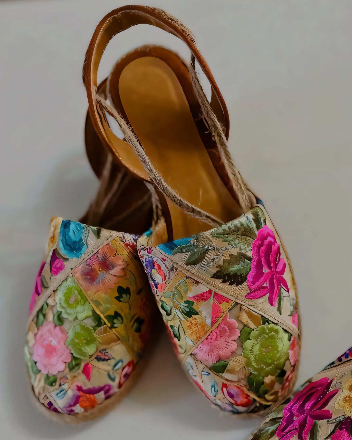 Floral Embroidered Espadrille Sandals