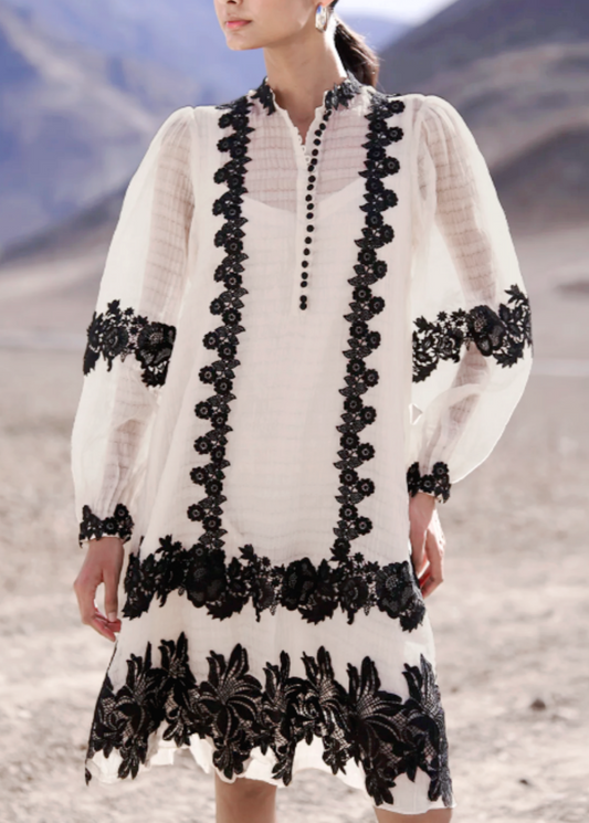 Lace Mesh Dress Two-piece Set