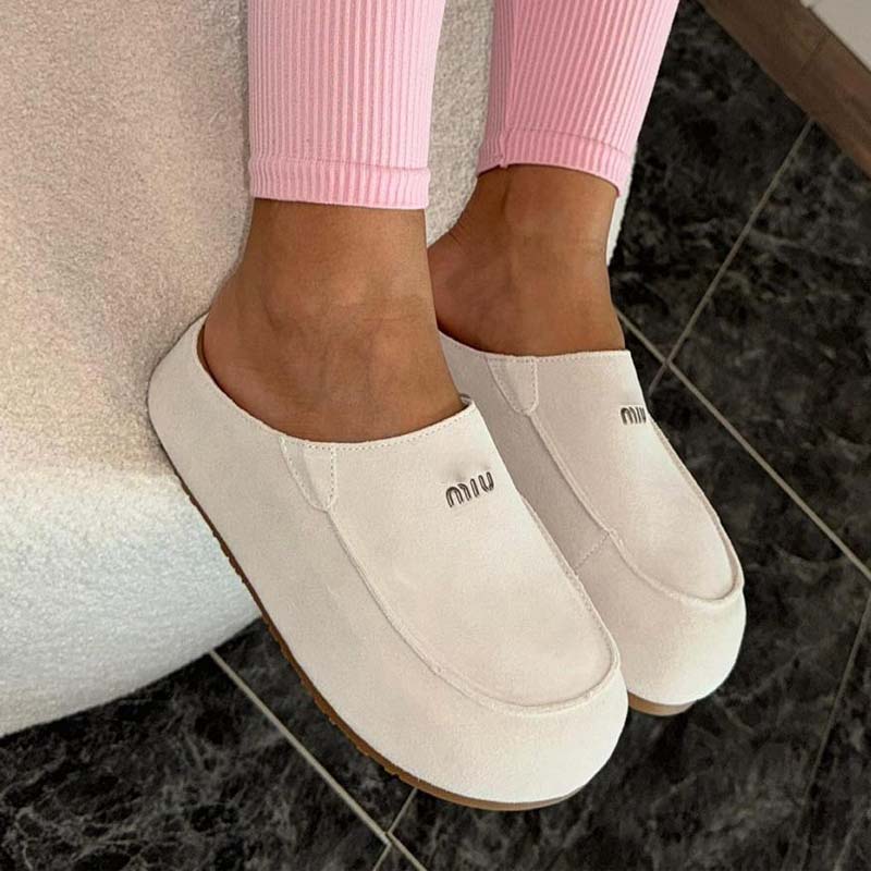 Platform-bottomed Birkenstocks Half Slippers
