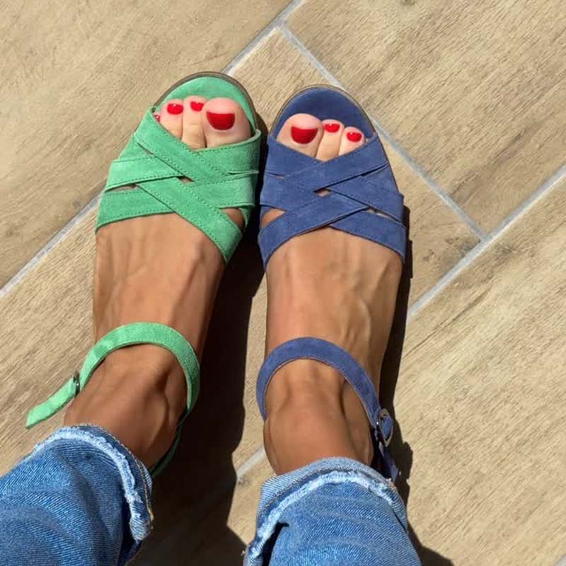 Women's Cut-Out Buckle Sandals