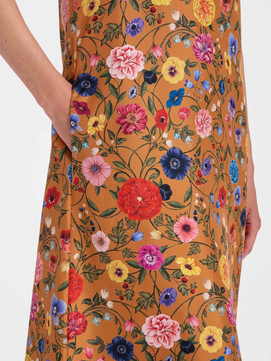 Elegant Feather Patchwork Printed Dress