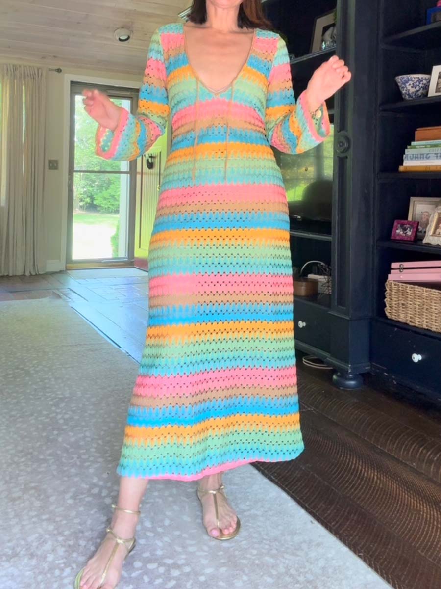 Knitted Crochet Beach Coverup Dress