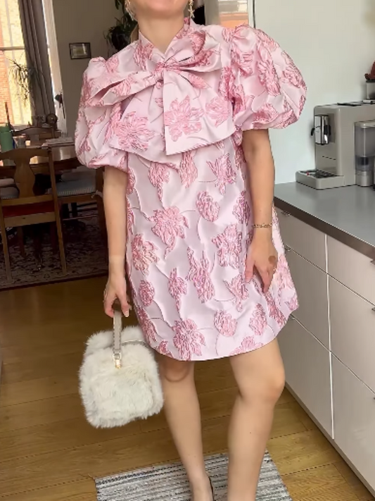 Three-dimensional Plant Flower Mini Dress