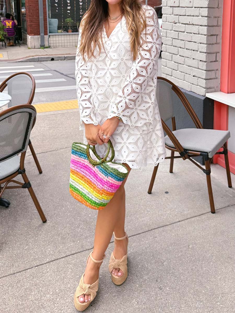 Floral Lace See-through Dress