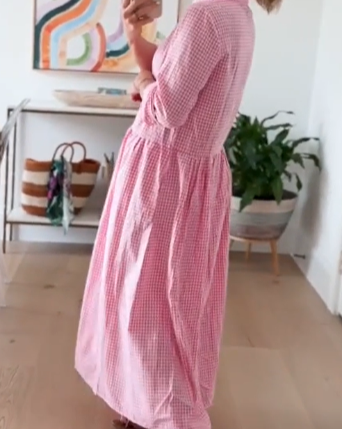 Comfy Oversize Check Dress
