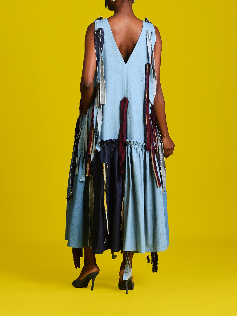 Sleeveless V-neck Dress