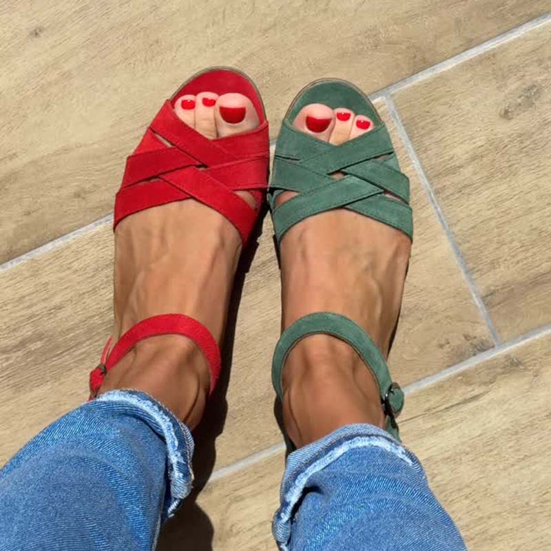 Women's Cut-Out Buckle Sandals