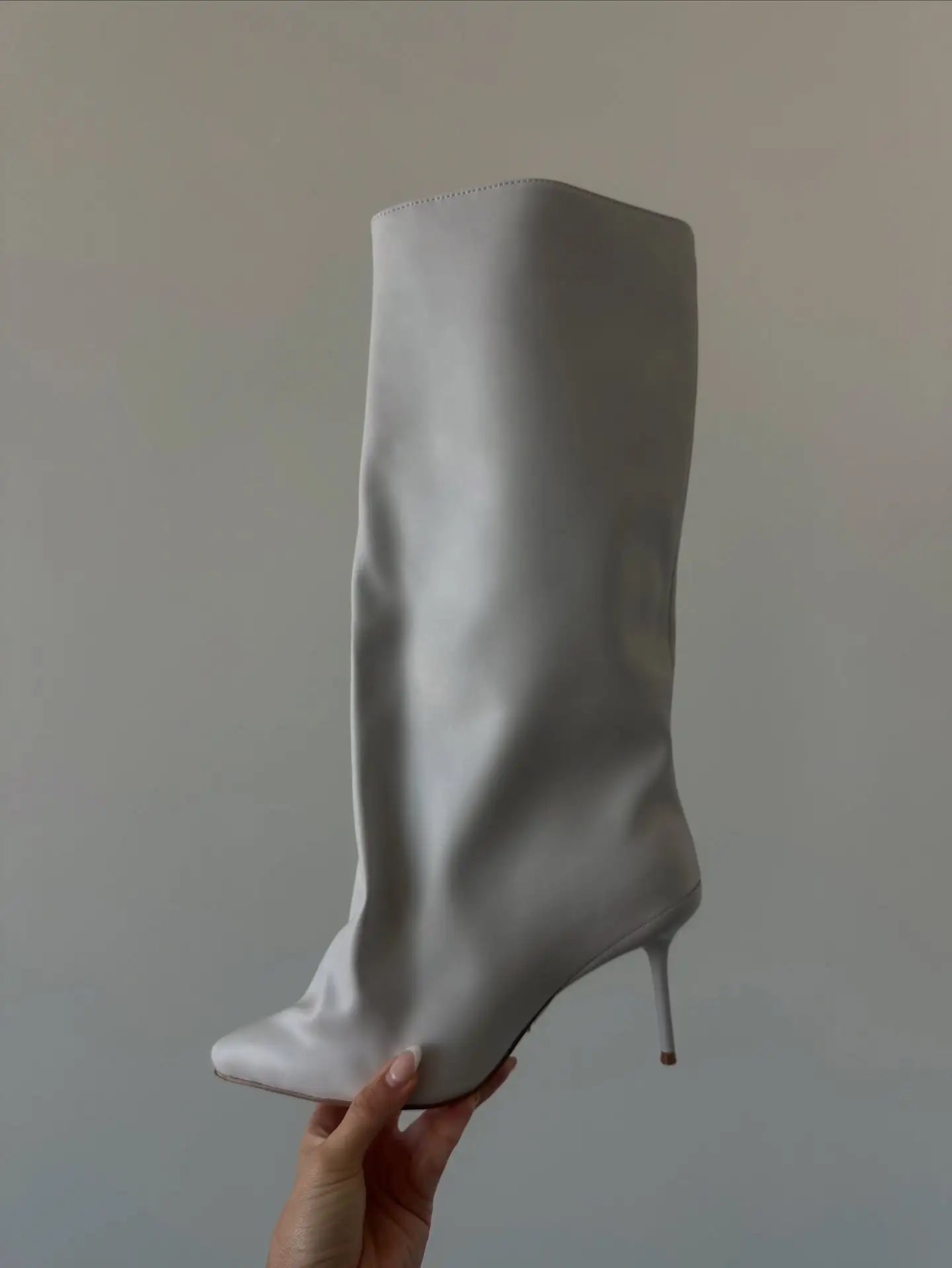 Slouchy Stiletto Knee High Boots