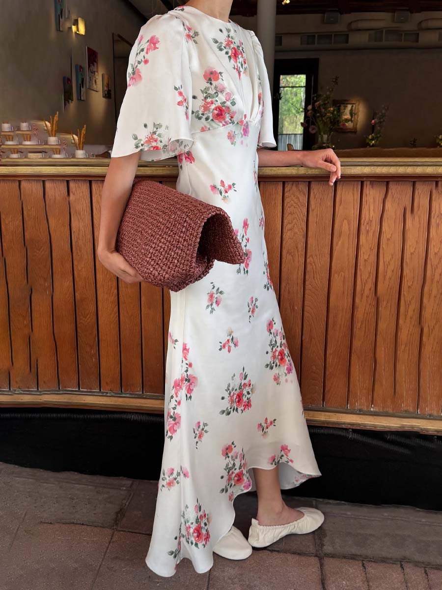 Floral Print Elegant Maxi Dress