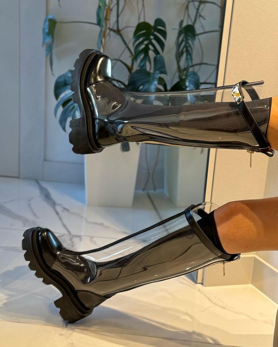See-through cool high boots