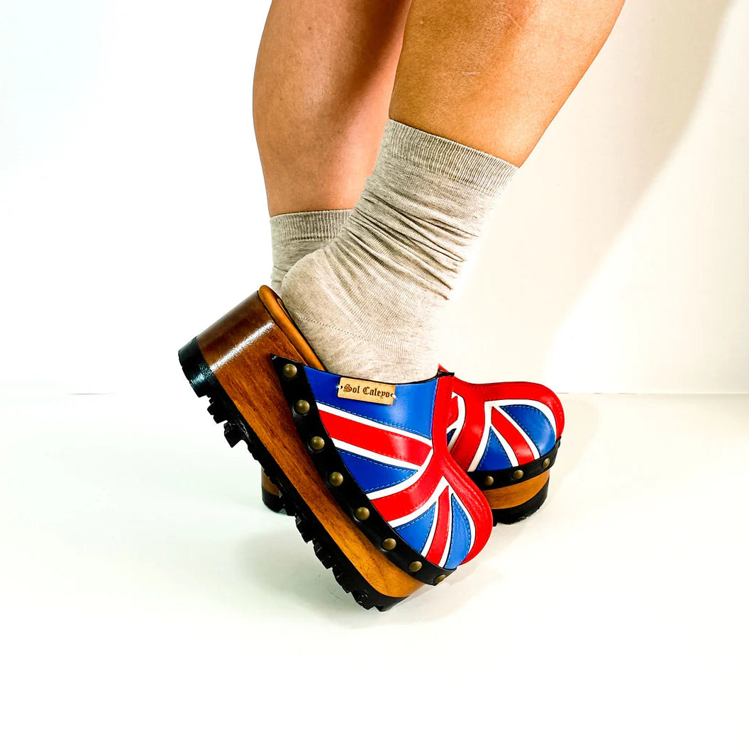 Union Jack - Printed Platform Clogs