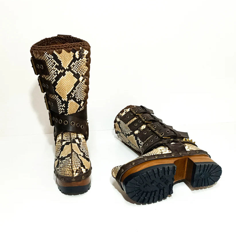 SnakePrint Platform Boots（Free shipping💥）