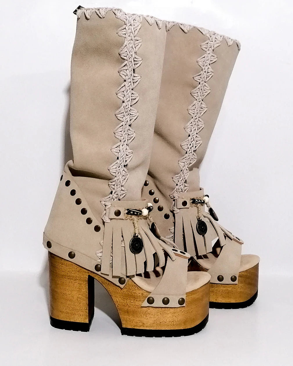 Punk - Style Platform Open - Toe Boots