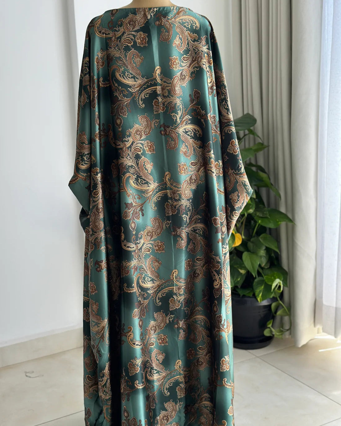 Elegant Floral - Embroidered Wrap Maxi Dress