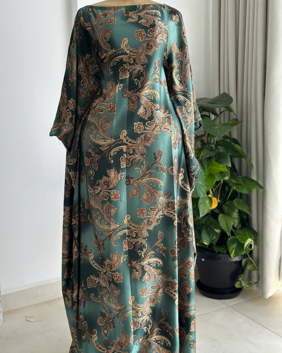 Elegant Floral - Embroidered Wrap Maxi Dress