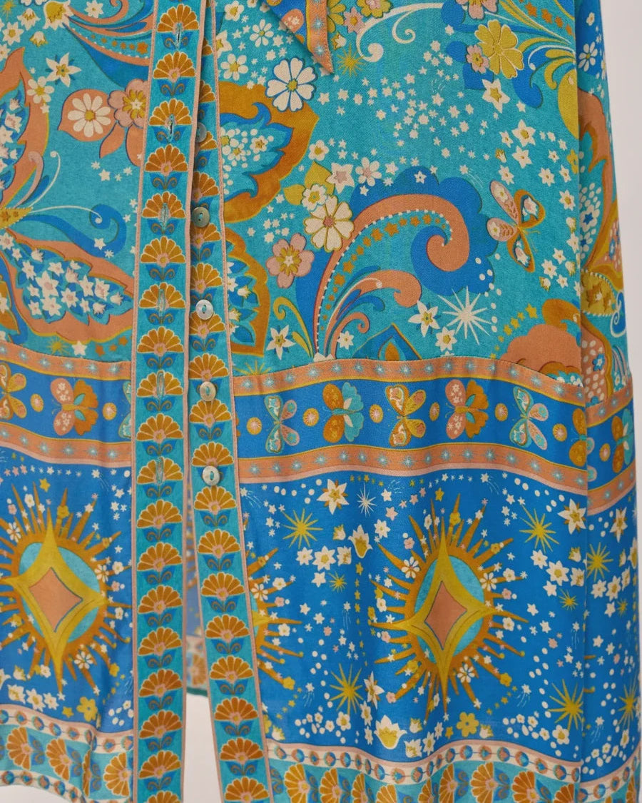 Bohemian Printed Shirt - Dress Maxi Dress