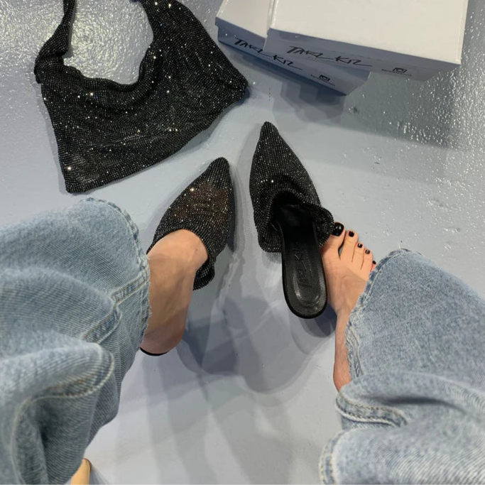 Shimmering Solid - Color Flat Slides