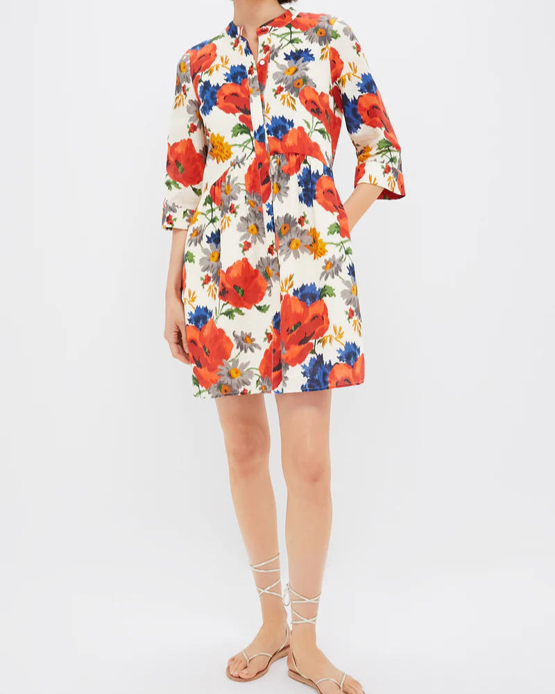 Floral - Printed Shirt Dress