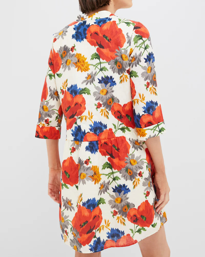 Floral - Printed Shirt Dress